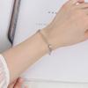 Pulsera geométrica de circón de moda para mujer, popular en internet, romántica, amor eterno, simple, lujo ligero, incrustada con diamantes de alta calidad, joyería para la mano