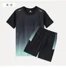 Conjunto de shorts y playera de manga corta para hombre, atuendo casual para correr, playera popular de manga corta, conjunto de pants deportivos casuales para hombre