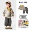 Conjunto de Roupa Outono Estilo Europeu para Meninos, Moletom com Gola Polo e Calça de Moletom para Bebê, Roupas Infantis Novo Modelo 2026, Calça Esportiva Infantil Tendência