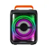 Altavoz Bluetooth Inalámbrico Popular con Micrófono para Reuniones al Aire Libre y Fiestas, Sistema de Sonido Colorido para Baile Cuadrado