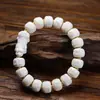 Pulseira Autêntica de Galhada de Veado Esculpida com o Mantra das Seis Palavras, Pulseira Original DIY de Contas Únicas Pixiu Turquesa Tartaruga da Montanha para Homens e Mulheres, Atacado