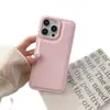 Capa de Celular Padrão Couro de Tambor com Furo Grande Adequada para Apple 17Promax Tendência 16 Cor Sólida 17 Toque de Pele 11/12/14