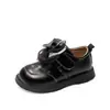 Nuevos Zapatos de Princesa de Cuero para Niñas 2026, Estilo Británico de Primavera y Otoño, Mocasines Trendy de Suela Suave para Niñas con Lazo