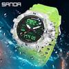 Sanda El Reloj Electrónico Más Vendido Despertador Reloj Multifuncional para Estudiantes de Secundaria y Preparatoria Tendencia de Moda Impermeable Transparente Reloj Personalizado