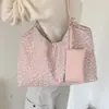 Bolso de lona con estampado de leopardo transfronterizo para mujer, gran capacidad, nuevo modelo 2026, bandolera casual versátil, bolsa de mano para estudiantes universitarios para clases