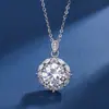 Luz Colgante Huevo de Paloma de Diamante Grande de 5 Quilates Chapada en Plata para Transmisión en Vivo de Tiktok Joyería de Lujo Simulada de Moissanita para Mujer Venta al por Mayor