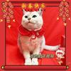 Comercio exterior transfronterizo bufanda de la fortuna para mascotas gato y perro capa de bufanda Fu roja collares para perros pequeños y medianos fabricantes mayorista
