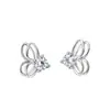 Aguja de plata de ley S999, aretes de mariposa huecos, un diseño único y hermoso para mujer, que exuda una estética de alta gama, nueva colección 2026