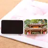 Imanes de Refrigerador de Vidrio Escénico de Zhangzhou: Puertas de Ciudad Antigua, Calles de Pueblo Antiguo, Muros de Roca del Monte Lingtong, Templos Antiguos en la Ladera de la Montaña, Souvenirs Turísticos