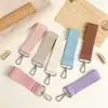 Lanyard tejida de color sólido Morandi para llaves, llavero simple de tela, accesorio para bolso, correa de mano, en stock