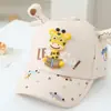 Boné de Baseball Infantil com Estampa de Girafa e Letras, Fofo e Super Adorável para Bebês, Boné para Protetor Solar ao Ar Livre, Fabricante
