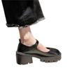Nuevos Zapatos de Cuero para Mujer de Suela Gruesa sin Cordones de Caña Baja Estilo JK Japonés Mocasines Británicos Amazon