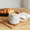 Taza de Celebridad de Internet, Taza Azul Klein de Aspecto Elegante, Cerámica Creativa con Asa de Oreja Grande, Taza de Café de Souvenir