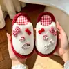 Pantuflas de Algodón para Niñas Otoño e Invierno Más Terciopelo Cálidas para Interiores Antideslizantes Pantuflas de Algodón para Niños Suela Suave Pantuflas de Piso Peludas para Niña