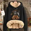 Sudadera de Vellón de Cordero para Hombre Otoño e Invierno Tendencia Ins Ropa de Pareja Holgada Talla Grande Chaqueta Cálida Casual con Forro de Vellón Engrosada