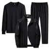 Traje Deportivo de Primavera y Otoño para Hombre Primavera Casual Running Conjunto de Tres Piezas Conjunto para Grupo de Personas de Mediana Edad y Jóvenes Compra Grupal Sudadera Pantalones Deportivos Hombre