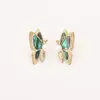 Brincos de Pérola Colorida Borboleta de Madrepérola Natural Agulha de Prata S925 Moda de Alto Padrão Elegante Exquisito Estilo Feminino