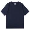 Camiseta de Algodón Grueso de Color Sólido 260g Hombro Caído Holgada Gruesa e Impermeable para Hombre y Mujer Prenda Base Estilo Hong Kong Manga Media Hombro