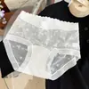 "Renda com Trama Clara e Floral" Calcinhas de Renda Doces e Puras Novas Jacquard Sexy Semi-transparentes de Tela Tanga Feminina