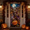 Pegatinas de vidrio para ventanas y puertas con temática de Halloween, impermeables y a prueba de aceite, nuevas pegatinas de pared de fondo para decoración de fiestas de Amazon, pegatinas para puertas