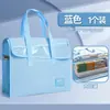 Bolsa de Almacenamiento Simple con Tapa de Velcro, Bolsa Portátil Grande de Capacidad B4 para Documentos de Estudiante, Bolsa de Almacenamiento Espesa y Amplia para Tutoría