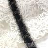 Gancho de Mão Estilo Chanel Fita 2cm Fita Tecida Meio Cinto de Veludo Decoração de Manga Gola Borda Abertura de Bolso Roupas Femininas