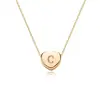 Amazon Transfronterizo Nuevo Diseño Collar con Forma de Corazón Collar de 26 Letras Moda para Mujer Versátil Regalo de Cumpleaños