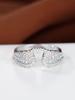 Anillo de Diseño Único de Alas Redondas de Nuevo Éxito de Ventas Transfronterizo, Modelo de Mujer de Lujo Ligero y de Alta Gama