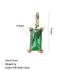 Estilo de Lujo Accesible Ins Francés Colgante Exquisito DIY Acero Inoxidable Chapado en Oro de 18K Coloridos 6*3mm Rectangulares Geométricos Accesorios