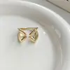 Anillo Sencillo de Pétalo Geométrico para Mujer, Versátil, Moderno y Personalizable, Anillo Abierto Apilable, Anillo Metálico Elegante de Nicho para Dedo Índice