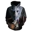 Roupa Masculina Outono e Inverno Jogo Mito Negro: Wukong Series Peripheral 3D Digital Printing Masculino com capuz