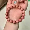 Pulseira de Contas de Madeira de Cipreste Sangrento Pulseira Brinquedo de Círculo Único para Segurar na Mão Acessórios Joias Estilo Igual ao do Xiaohongshu