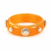 Transfronteiriço europeu e americano, popular na Shein e Amazon: pulseira irregular de resina, moderna, de alta qualidade, vintage, única e versátil