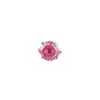 Pendiente de aleación de titanio F136 con diseño de ojo de ángel, engaste de garra en forma de copa, stud para labio de zirconia 5A, cabeza de joyería G23 de titanio con rosca de 0.9 mm