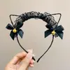 Diadema linda de orejas de gato para mujer, accesorios de disfraz de Halloween, pasador de felpa, tocado, diadema nueva 2023