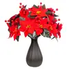 Ramo de Flores de Navidad Artificiales Transfronterizo de 5 Ramas con Bayas Rojas y Hojas para Decoración de Florero en Casa, Arreglo Floral para Escena de Fiesta Navideña