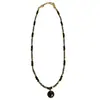 Collar de Piedra Ojo de Tigre Natural Estilo Maillard Diseño Retro Étnico Cadena para Suéter Collar de Nicho de Alta Gama