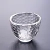 Vidrio resistente al calor soplado a mano textura de patrón de martillo sala de té casera juego de té japonés Kung Fu hecho a mano taza de degustación