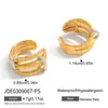 Jieding Joyería Europea y Americana para el Día de San Valentín Pendientes de Corazón de Acero Inoxidable Lujo Ligero Gama Alta Nicho Clips para Orejas de Flor Rosa