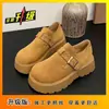 Zapatos Birkenstock de Suela Gruesa para Aumentar Altura, sin Cordones, Cobertura Total para Mujer, Nuevos Populares Retro Primavera y Otoño 2026 Birkenstock Planos