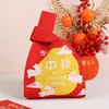Bolsa Tejida Festival de Mediados de Otoño Bolsa de Regalo para Pastel de Luna Bolsa de Regalo Festivo Bolsa de Regalo para Empresa Se Puede Imprimir Logo Venta Directa de Fábrica