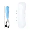 Cuchara para Bebé 304 Acero Inoxidable 316 Cuchara Yuanbao Cuchara de Entrenamiento para Niños Pequeños para Aprender a Comer Solos, Cubiertos Portátiles para Guardar