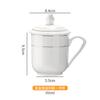 Taza de té de cerámica para hotel con tapa, taza de agua, taza para reuniones de oficina de Jingdezhen, taza de Phnom Penh, taza de té para el hogar, entretenimiento de hotel