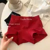 Pantaloncillos tipo bóxer de algodón puro que cubren la cadera, 7A, entrepierna antibacteriana, cintura media-alta, Pantaloncillos tipo bóxer para mujer