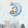 PH-QT672 Amazon Moon Star Sleeping Bear Adesivo do quarto das crianças Sala de estar decoração do quarto auto adesivo adesivo de parede