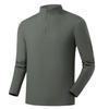 Camiseta Masculina Outono Casual Manga Longa Gola com Meio Zíper Esportiva Urbana para Exterior Secagem Rápida Stretch Respirável
