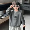 Sudadera para Niños Primavera y Otoño 2026 Nuevo Estilo Moda Infantil Cuello Redondo Pulóver Guapo Bebé Capa Base de Otoño Moderna