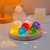 Adorno de Escritorio de Bola de Cristal Luminosa de Cristal Agrietado de Hielo Colorido Luz Nocturna Estrellada Bola de Cristal Luz de Ambiente Regalo de Cumpleaños