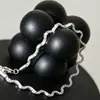 Collar de Onda Ultra Fino de Acero Inoxidable 18K Personalizado Estilo Europeo y Americano, Superventas Transfronterizo, Cadena Sencilla Versátil para Mujer en la Clavícula