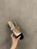 Zapatos de tacón alto colorblock para mujer, sin cordones, para mujer, sandalias Mary Jane de tacón grueso con punta cuadrada, nuevos para el verano de 2024, para mujer